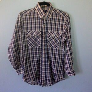 Vintage Levi's Plaid Button Up Shirt-Small-Regular Fit-White Tab-Western-Pockets